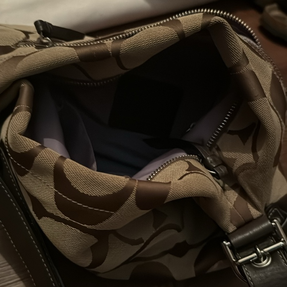Coach Signature Brown and Tan Shoulder Bag - Picture 3 of 3